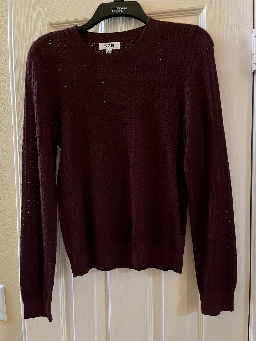 525 America Wine Color Crew Neck Sweater